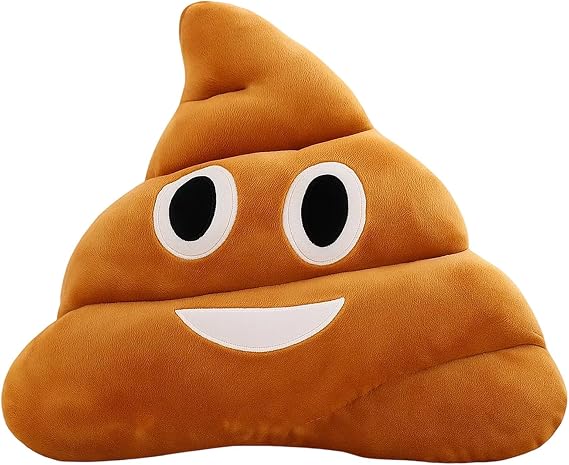Fake Poo, Emoji Cushion Filled Plush Soft Poo Plush Pillow, Plush Pillow Round Triangle Cute Filling Decoration, Brown Birthday Gift for Familly and Friends