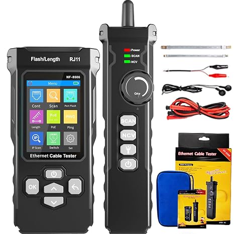 NF8506 Network Cable Tester w/IP Scan/Ping,CAT5/CAT6 Ethernet Toner