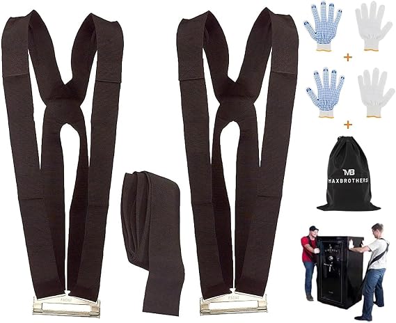 Moving Straps, 2-Person Lifting & Moving Straps, Lifting Straps for 2 Movers, Shoulder Moving Strap Dolly for Lifting Furniture, Appliances, Mattresses, or Any Item Up to 800 lbs,