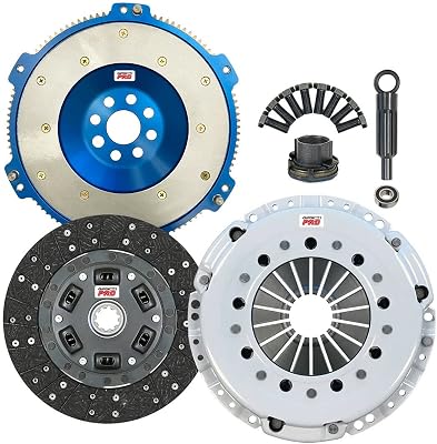 ClutchMaxPRO Performance Stage 2 Clutch Kit & Aluminum Flywheel Compatible with 1999 2000 BMW 328i 528i Z3 M52 E46 E39 E36 2000 328Ci E46 2.8L CP03041HDLAF-ST2