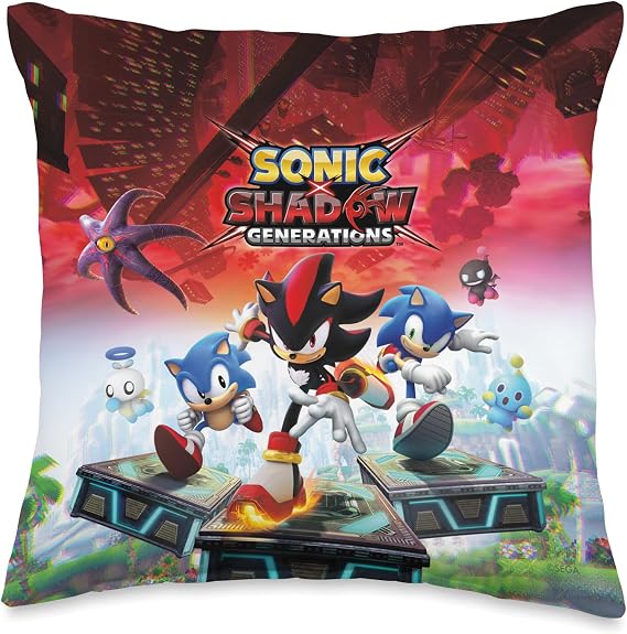 Sonic The Hedgehog, Sonic X Shadow Generations - Key Art Throw Pillow