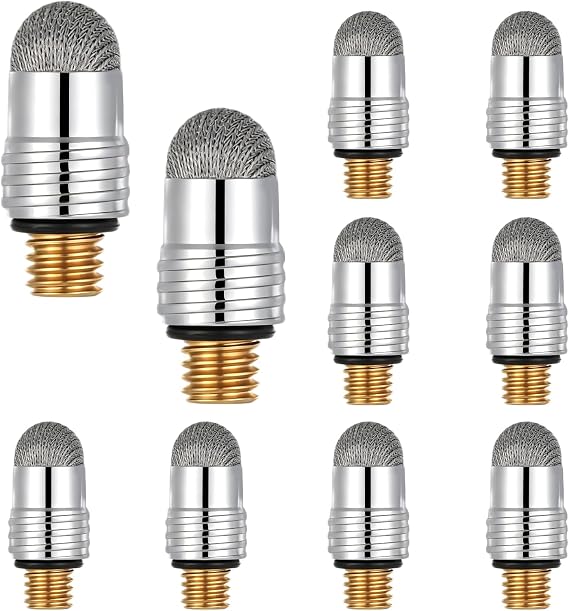 10 Pcs Stylus Tips Replacement Stylus Pen Tip Replacement Only Universal Mesh Fiber Tip, High Sensitivity, Soft, No Scratches