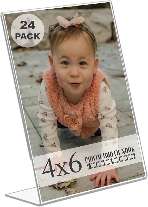 4x6 Acrylic Picture Frames - Clear Vertical, 24 Pack