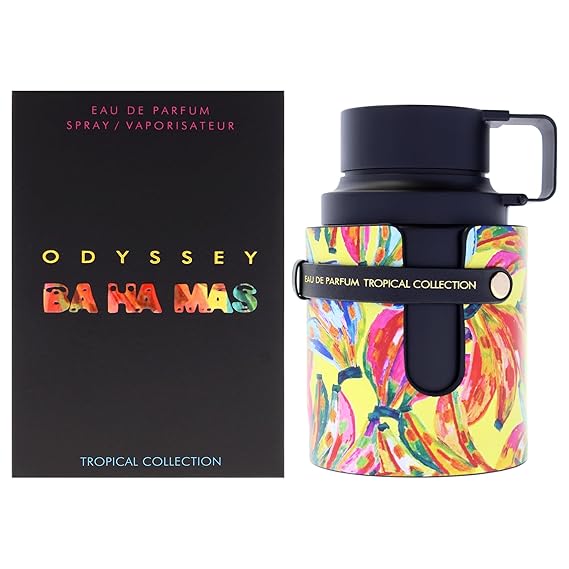 Armaf Odyssey Ba Ha Mas Tropical Collection Fruity, Aquatic, Woody Eau de Parfum Spray Long-Lasting Fragrance for Unisex, 3.4 Ounce / 100 ml