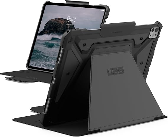 URBAN ARMOR GEAR UAG Designed for iPad Pro 13" Case M5 2025 8th Gen, M4 2024 7th Gen A3360 A3361 A3362 A2926 Adjustable Multi-Angle Stand Pencil Holder Auto Sleep/Wake Folio Cover, Metropolis SE Black