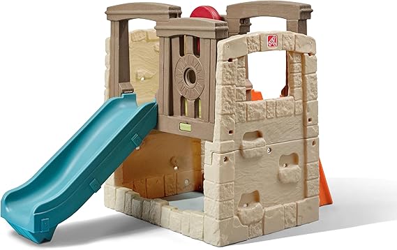 Step2 Naturally Playful Woodland Climber, Kids Outdoor Playset, Backyard Playground Set, Slide, Rock Climbing, Outside Jungle Gym, For Toddlers 2-6 Years Old