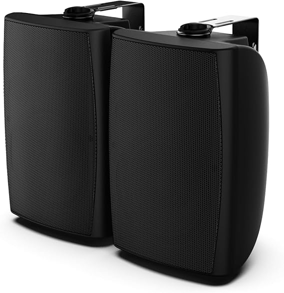 STUDIOFINIX 8-Inch Woofer 600W Passive Outdoor Speakers Wired, Large Wall-Mount Size(10.6"x9.4"x16.33" 11.4lbs Each), IP44 Waterproof All-Weather for Commercial Areas, Spacious Backyards(Pair)