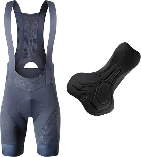 YKYWBIKE Men Cycling Bib Shorts - Elastic Interface Padded Cycling Bib Shorts Breathable MTB Road Bike Summer Shorts