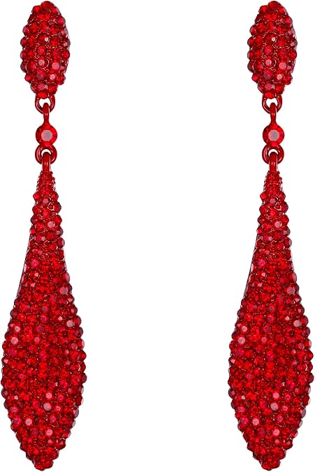 EVER FAITH Austrian Crystal Double Drop Wedding Prom Dangle Earrings | Bridal Party Jewelry, for Women Bride Bridesmaid