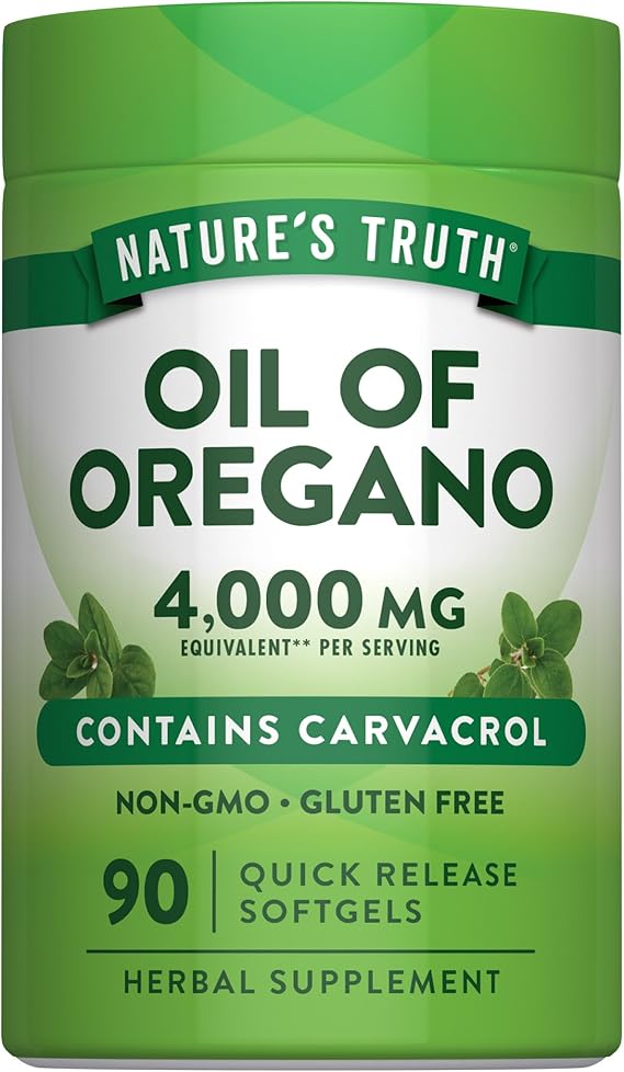 Nature's Truth Oregano Oil Softgels | 90 Pills | Contains Carvacrol | Non-GMO & Gluten Free Supplement