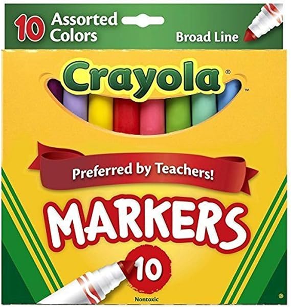Crayola Assorted Broad Line Markers 10 Count - 2 Pack