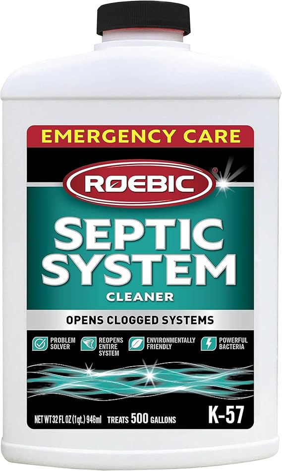 Roebic K-57-Q Septic System Cleaner: 32 Ounces, Cleans and Maintains Septic Systems for Optimal Performance