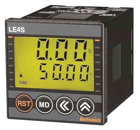 LE4S-24-240 1/16 DIN, 10 Mode, 24-240 VAC/VDC(Socket REQ'D), Backlit LCD, Multi-Range, SPDT, Timer