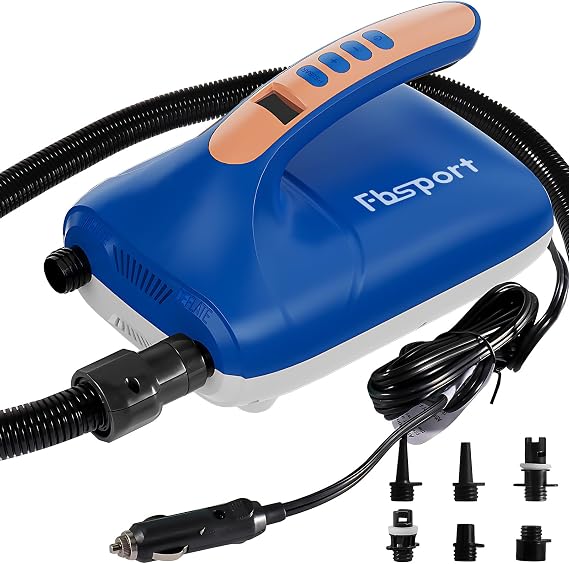 Electric Paddle Board Pump, 20PSI SUP Air Pump with Inflation & Deflation Functions & 12V DC Car Connector, Portable Quick Inflator for Inflatable Paddleboard, Kayaks, Boats and Air Mattresses