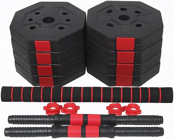 50kg (110lb) Adjustable Octagonal Dumbbell Set – Home Gym Weight Lifting & Strength Training Fitness Equipment
