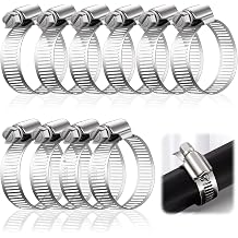 10pcs Hose Clips -Modurio 304 Stainless Steel Jubilee Clips, Adjustable 13-19mm Hose Clamps for Vent Pipe/Drain Pipe/Exhaust Pipes/Water Pipes