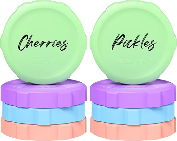 Premium Mason Jar Lids - 8 Pack Regular Mouth Writable Lids