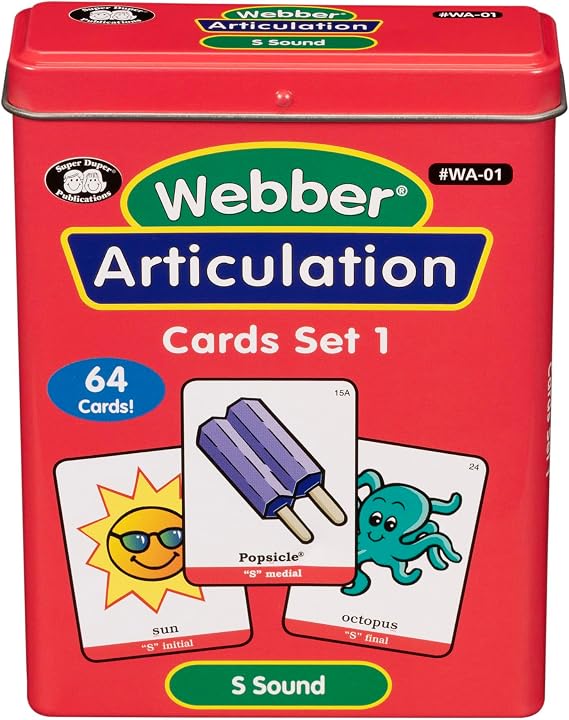 Super Duper Publications | Articulation S Sound Fun Deck | Vocabulary and Language Development Flash Cards | Educational Learning Materials for Children