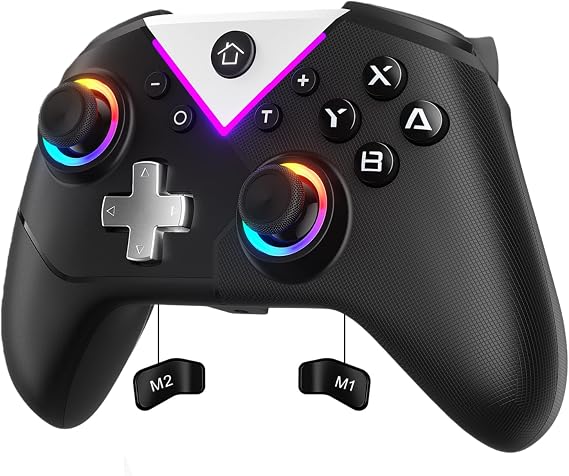 Gamrombo Wireless Controller for Nintendo Switch 2/1 Lite/OLED, PC/Steam, with Turbo & Macro Function, Bluetooth, RGB Lighting, Back Paddles, 6-Axis Sensor, 4 Vibration Motors, Screenshot