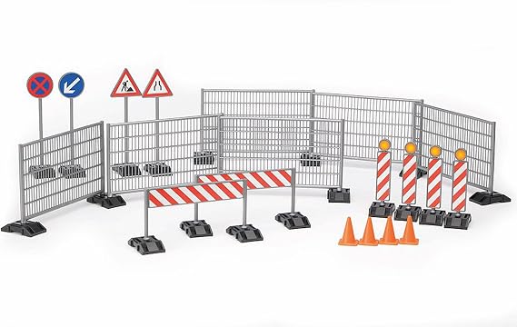 Bruder Construction Set: Railings Site Signs and Pylons