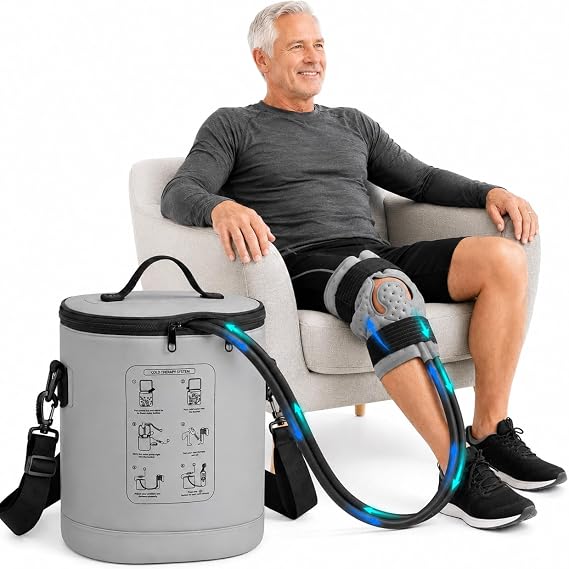 Ice Machine for Knee After Surgery, Portable Enlarged Cold Pad