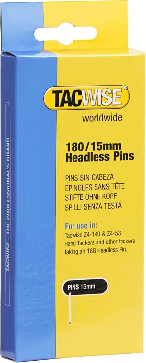 Tacwise Type 180/15mm 18G Headless Pins - (Box 2000)