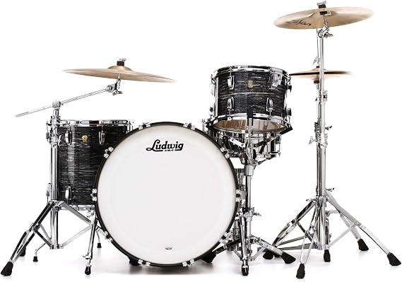 Ludwig Classic Maple Series 3-Piece Pro Beat Shell kit with Free Matching Snare (Vintage Black Oyster)