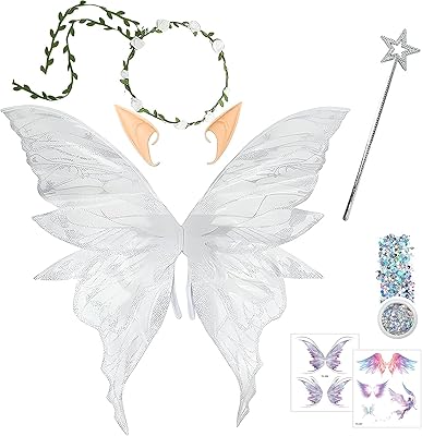 Vanleestar Faiiry Winngs Butterfl Winng Glitter Transparent Children Girls Faiiry Dress Up Accessories Halloween Christmas