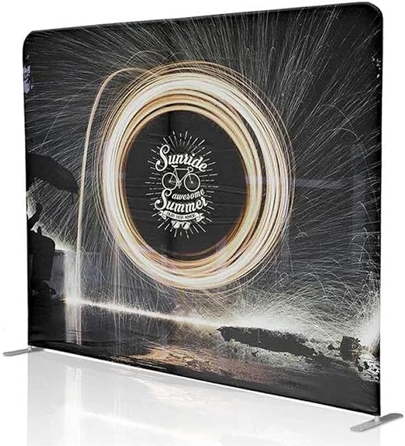 Custom Straight Tension Fabric Display Backdrop, Step and Repeat Backdrops for Events, Trade Show Display Backdrop Booth (Graphic Only, 8x8ft Double Sided Print)