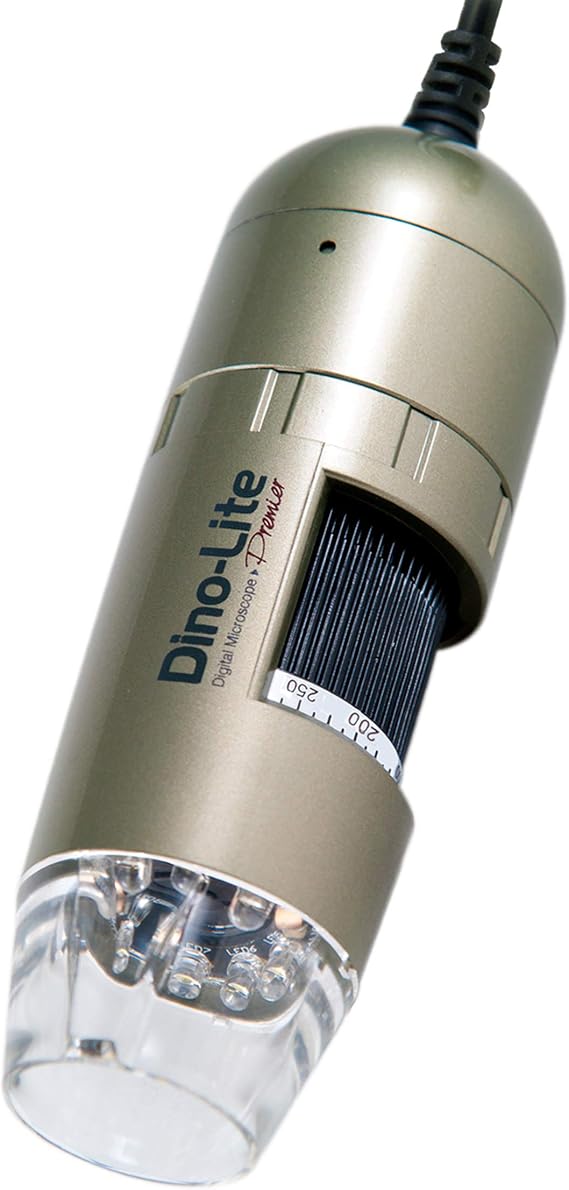 Dino-Lite USB Digital Microscope AM4113T - 1.3MP, 20x - 50x, 200x Optical Magnification, Measurement, Windows/Mac Software Included