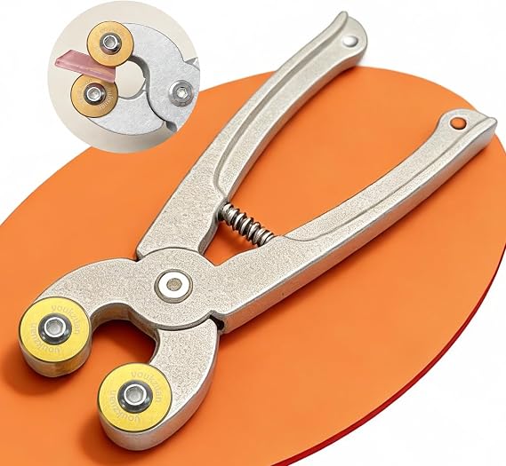 Glass & Ceramic Tile Nippers, Heavy Duty Wheeled Mosaic Glass Nippers, 7 Inch Tile Cutter Pliers Metal Texture Handle, Shapping Plier, Nipper Cutting Tools