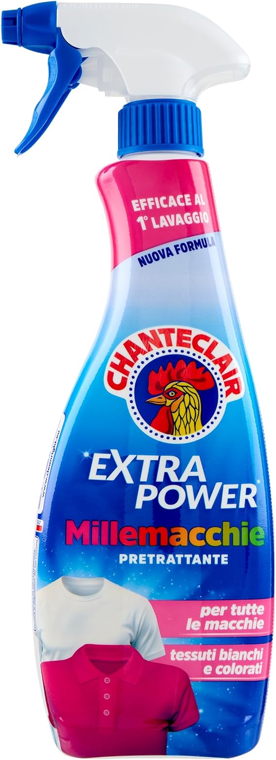 Chanteclair - Millemacchi- Extra Power, Stain Remover Against Most Frequent Stains, Gentle on Fabrics, Effective at The First Wash - 500 ml