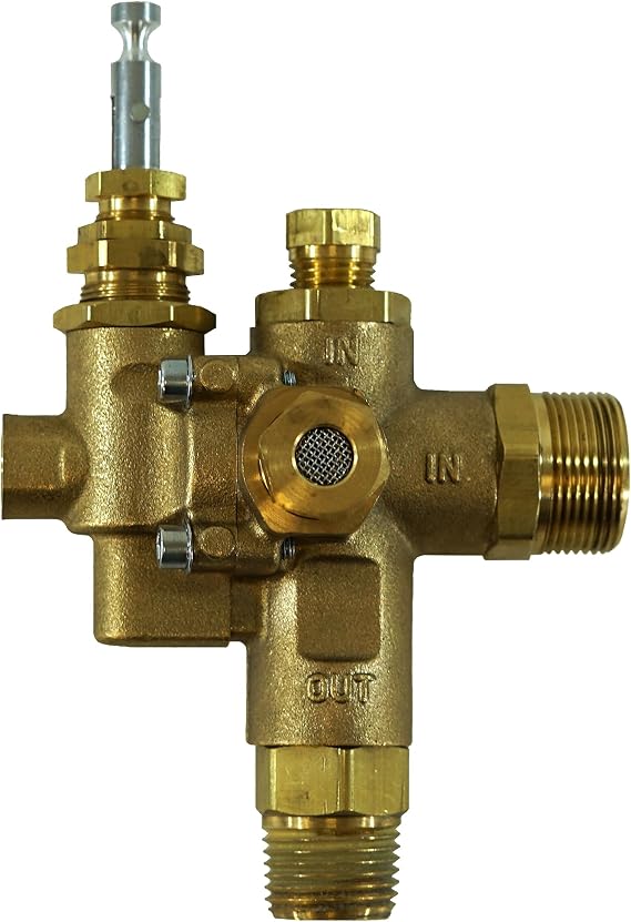 Replacement For Atlas Copco 1312100497, 3/4" Compression Side Inlet X 1/2" MNPT Outlet, Unloader Pilot Check Valve, Cold Start Valve Installed, 140-175 PSI