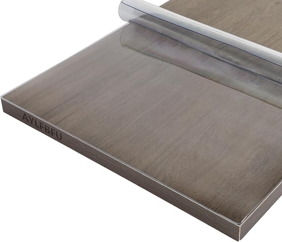 Table Cloth Waterproof 115x205cm, Wrinkle Resistant, Waterproof, Oil Proof, Kitchen Surface Protectors Easily Crop, Cut, Thick Plastic Sheeting for Wedding/Party, Clear 2mm Thick