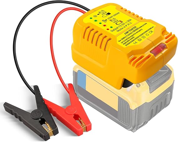 Car Jump Starters,Jumper Starter Adapter for DeWalt 20V 18V Battery,11 Gauge Car Battery Jump Starter,Automotive Booster Cables for Jump Starting Dead or Weak Batteries,Engine up to 3.5 Liters
