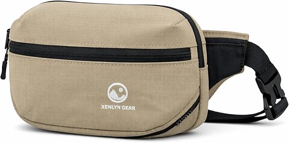 Waterproof Bum Bag | Waist Fanny Pack & Running Belt for Men & Women | Adjustable Waist Bag with Zipper Pockets | Crossbody Bag for Travel, Hiking, Dog Walking, Festivals, Everyday Carry