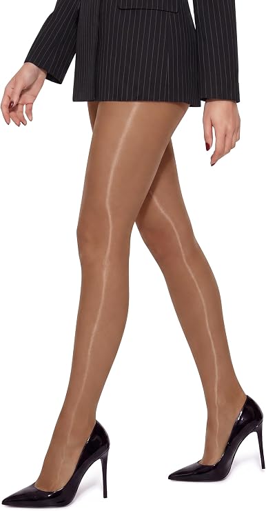 Women's Sheer Tights Sexy 12 DEN Ultra Thin Sexy Shiny Pantyhose