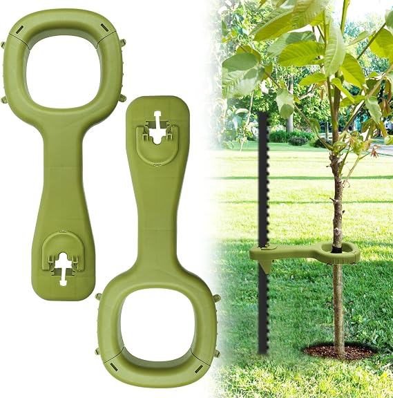 Tree Supports Young Trees, 2PC Tree Stake Stabilizer Kit for Leaning Tree
