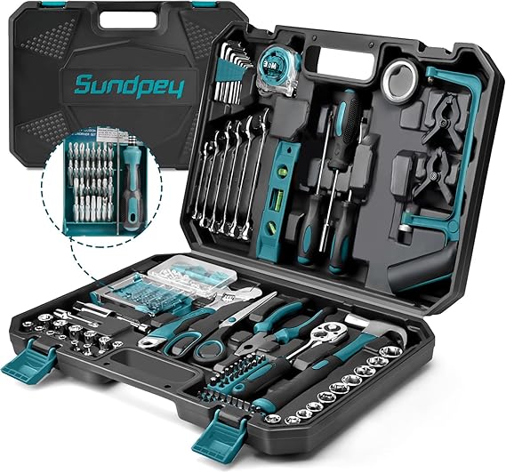Sundpey 257-PCs Portable Complete Household Tool Kit for Home DIY with Case