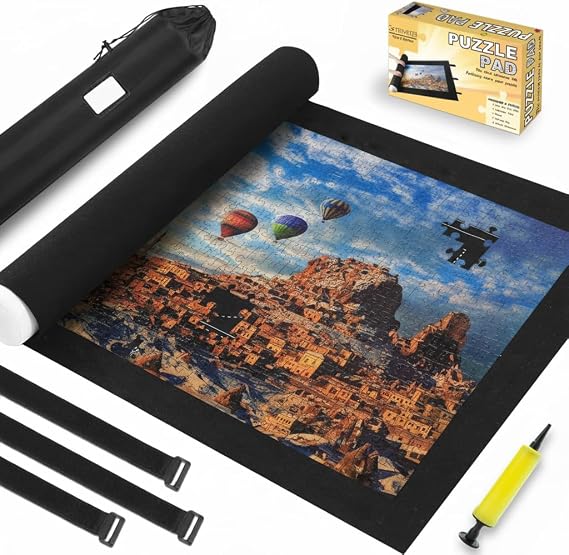 Jigsaw Puzzle Board Roll Up Mats Games Saver Portable Keeper Storage Magic Holder Matt Rollup 2000 1000 500 300 Pieces Accessories Christmas Ideas for Adults Toddler Teens Boys Girls New Home Gifts