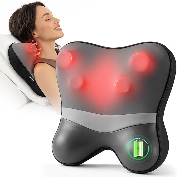 CooCoCo Cordless Neck Back Massager with Heat, Shiatsu Kneading, FSA