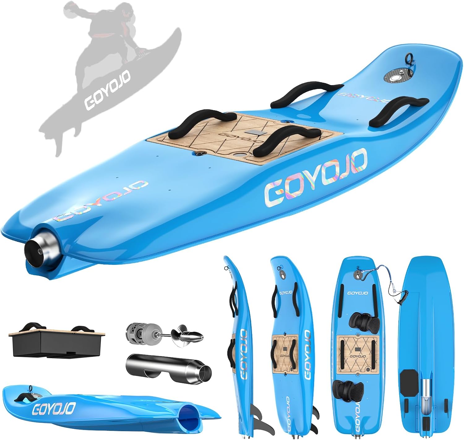 GOYOJO High-Speed Electric Surfboard - 1215 KW Water Jet Surfing Board, Maximum Speed of 65 KMh, Battery Life of 50-80 Minutes, Hybrid Fiber Construction, Suitable for Adults