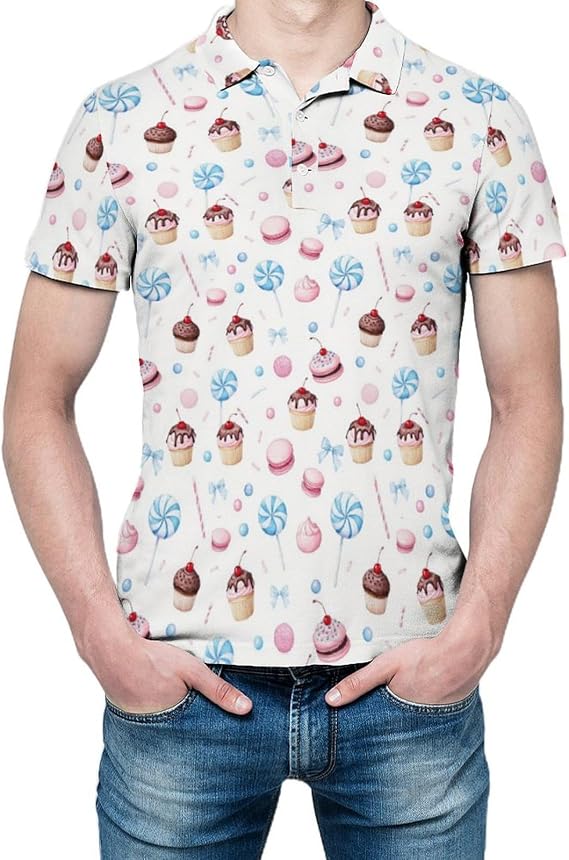 Men's Polo Shirt Short Sleeve Performance Tops Golf Clothes for Man