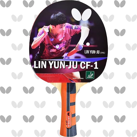 Butterfly Lin Yun-Ju Shakehand Ping Pong Paddle - Lightweight & Offers A High Degree of Control for Developing Table Tennis Players - Recommended for Beginners