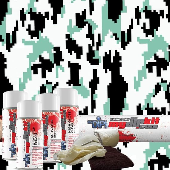 Lt Blue/Blk/Clr Hydrographics Kit MyDipKit - My Dip Kit - DD-985-Water Transfer Printing Kit (Entry Level)