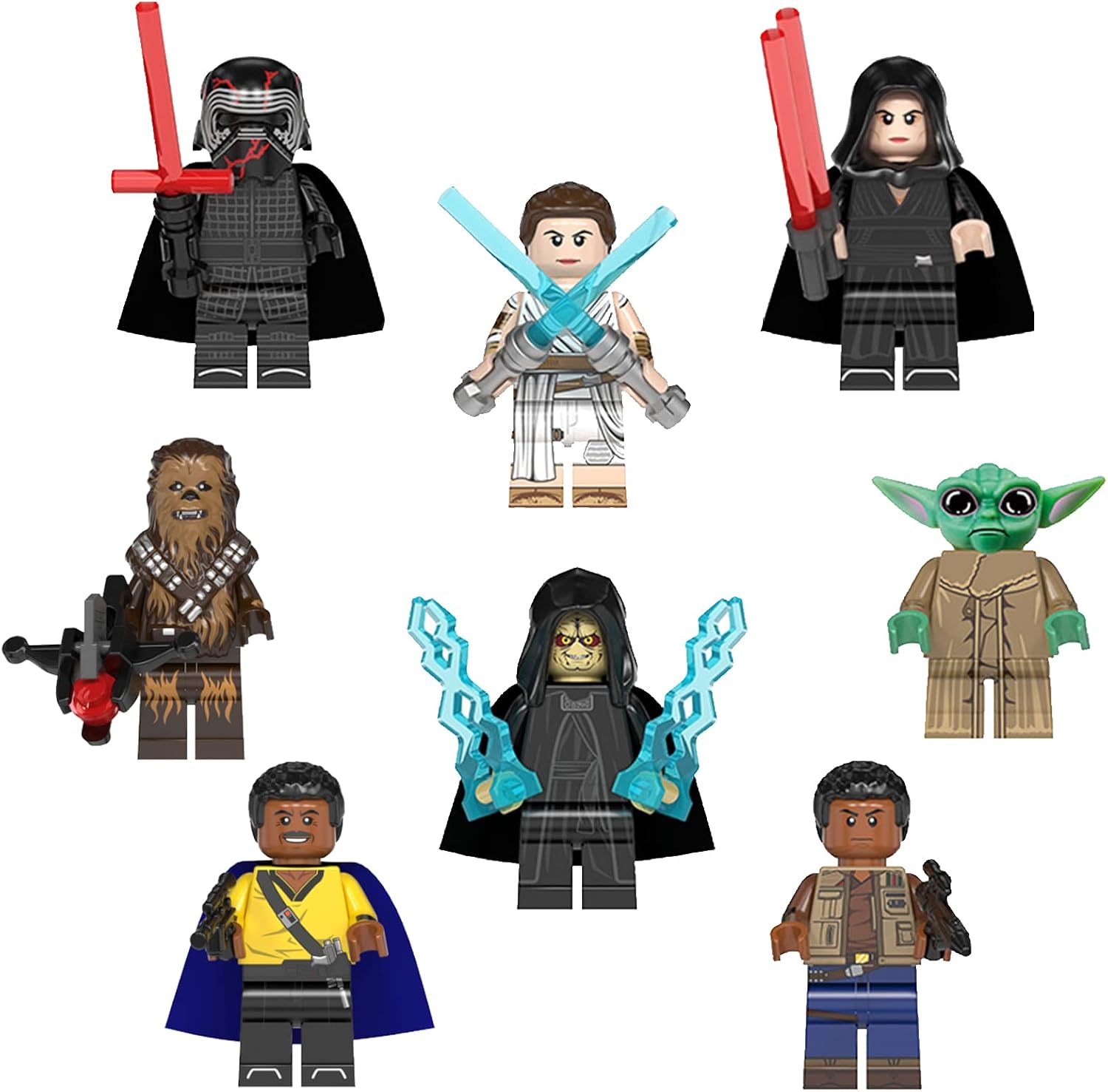8Pcs Star-Wars Building Block Mini Figures,Baby Yoda Action Figures Toys,for Kids Gift