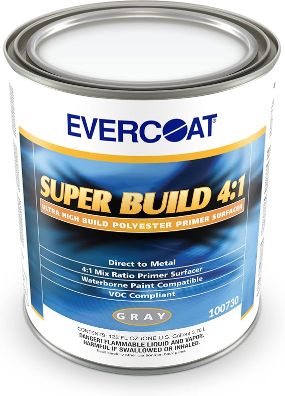 Evercoat Super Build 4:1 Polyester Primer Surfacer for Aluminum, Fiberglass & More - 128 Fl Oz