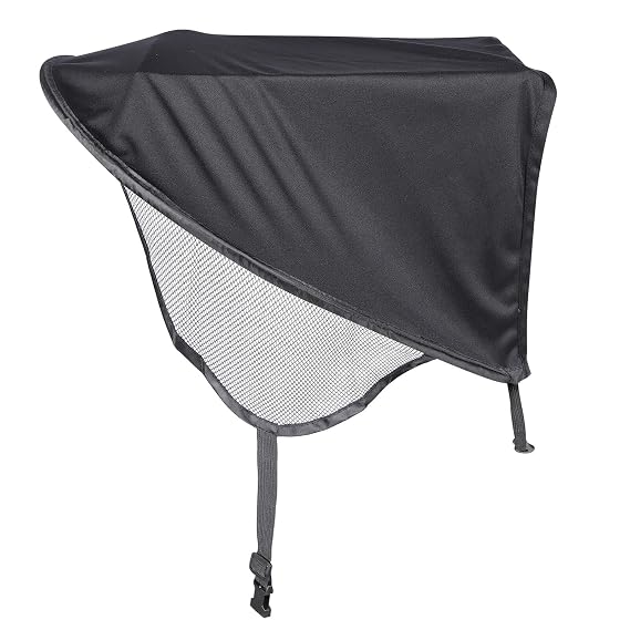 Stretchy Black Stroller Sunshade Cover Breathable Sunscreen Canopy Accessory for Strollers Easy-fit Outdoor Sun Block Shade Windproof Protection for Carriers