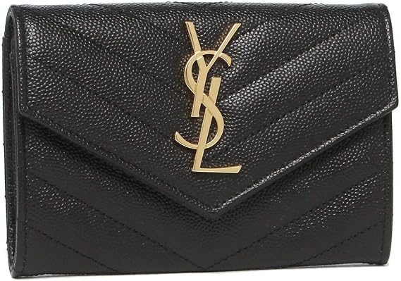 Saint Laurent Card Case Women's Monogram ENVELOPE CARD HOLDER WALLET Wallet SAINT LAURENT PARIS 414404BOW01 1000 Black Parallel Import