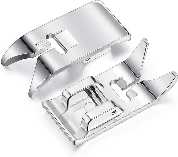 Universal General Purpose Sewing Machine Walking Presser Foot Set 2 PCS | Sturdy steel craftsmanship; smooth even fabric feed; broad compatibility with domestic electric quilting appliances